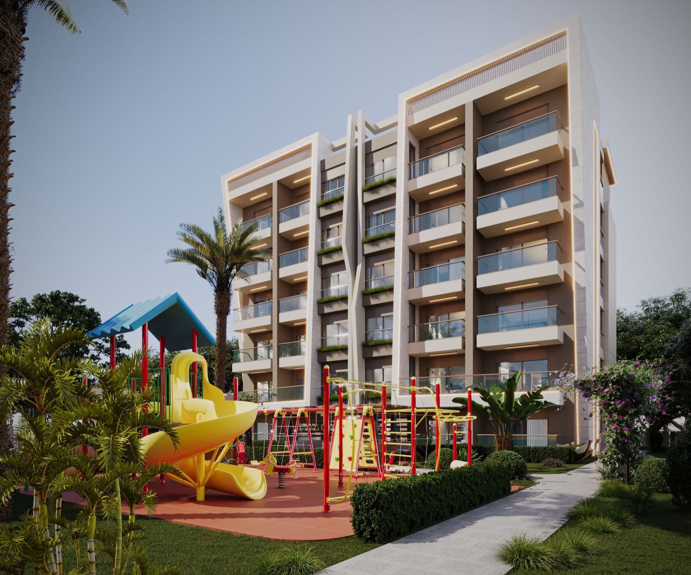 Квартира 2+1 с двумя санузлами в Zamur Home